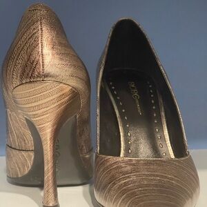 BCBGeneration Brown Metallic Heels